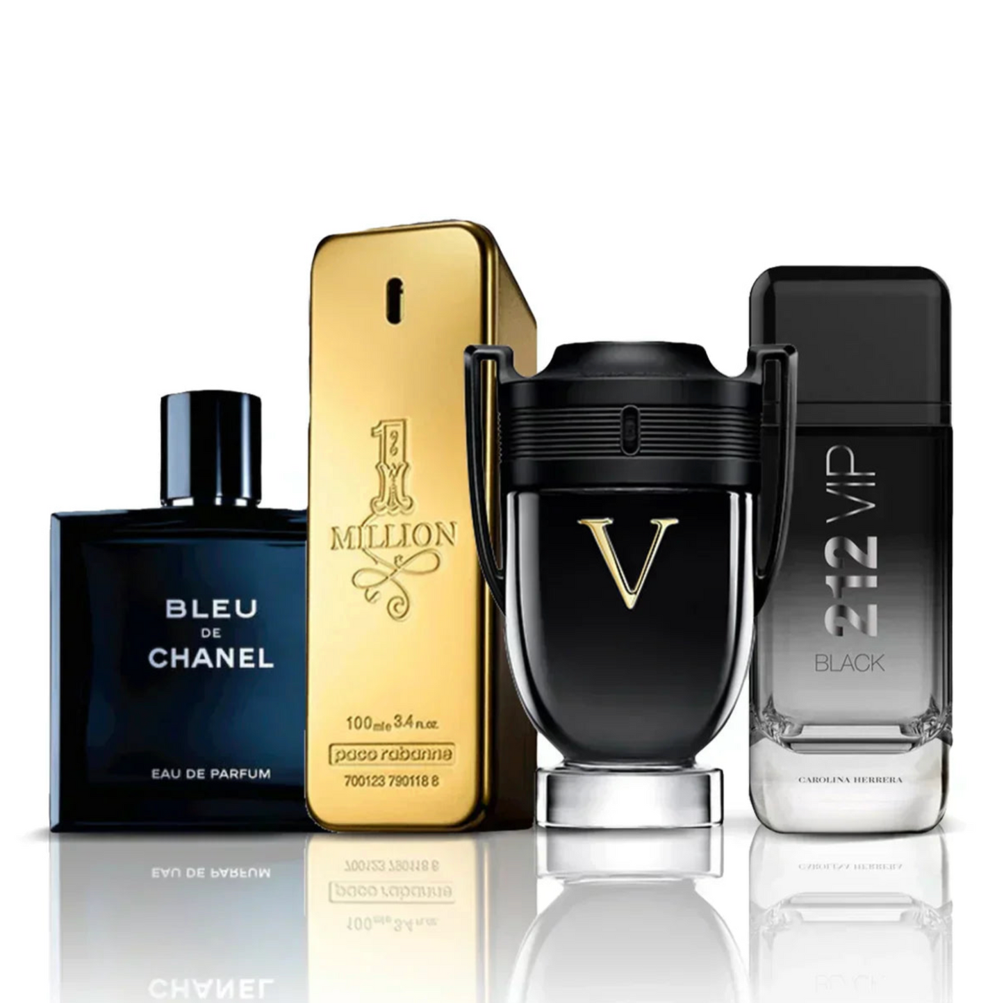 4 parfüm készlet | Invictus Victory + One Million + Bleu de Chanel + 212 Vip Black