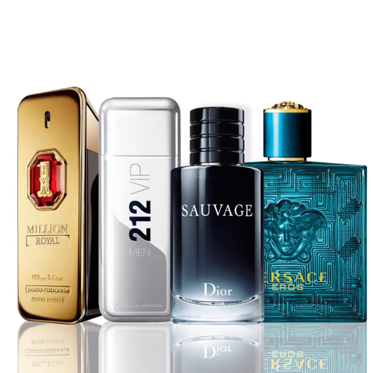 4 parfüm készlet | One Million Royal + 212 VIP Men + Sauvage Dior + Versace Eros 100 ml